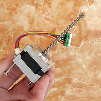 Micro Stepping Stappenmotor 1.8 Graden Nema 14 35mm 2-Fase 6-Wire Dubbele Kogellager 64mm lange Lineaire Schroef 5mm As
