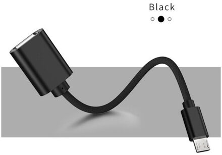 Micro/Type C Naar Usb Adapter Otg Kabel Micro Usb Otg Converter Type-C Micro Connector Datakabel voor Xiaomi Samsung zwart type C OTG