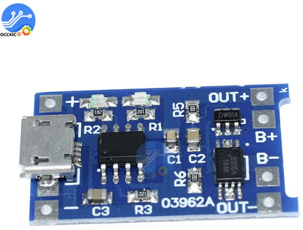 Micro USB 18650 Lithium Battery Charger Module with Protection BMS Power Bank Charg Battery 18650 Balancer