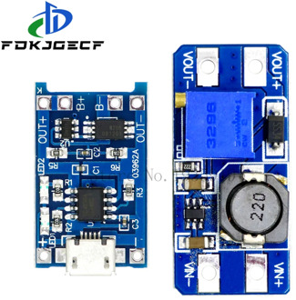Micro USB 5V 1A 18650 TP4056 Lithium Battery Charger Module Charging Board With Protection + MT3608 2A DC-DC Step Up Converter
