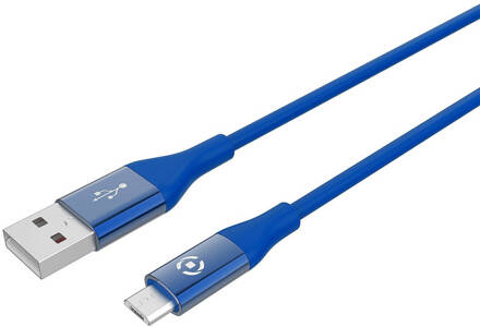 Micro-usb Kabel, 1 Meter, Blauw - Celly Feeling