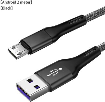 Micro Usb Kabel 3A Nylon Snel Opladen Usb Data Kabel For A Voor Samsung Xiaomi Tablet Android Mobiele Telefoon Usb Oplaadkabel 4