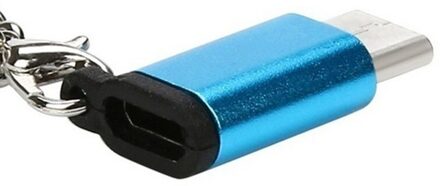 Micro Usb Naar Type-C Adapter Aluminium Otg V8 Android Naar Usb Type-C Converter Mini te Dragen Voor Samsung Xiaomi Huawei Blauw