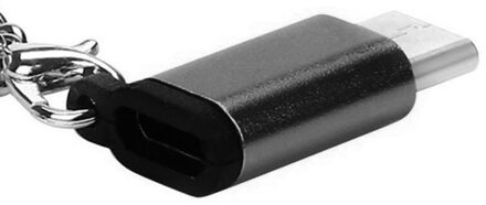 Micro Usb Naar Type-C Adapter Aluminium Otg V8 Android Naar Usb Type-C Converter Mini te Dragen Voor Samsung Xiaomi Huawei zwart