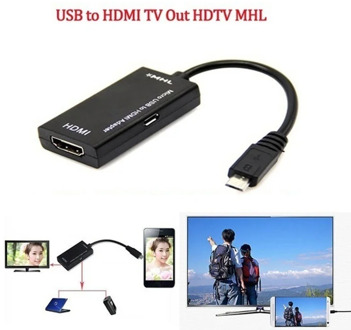 Micro USB to HDMI TV Out HDTV MHL Adapter Cable for Phone or Tablet