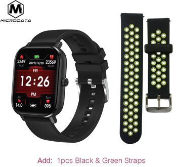 Microdata Smart Horloge X1 Gts Smartwatch Bluetooth Call Bloeddruk IP67 Waterdicht Gezondheid Hartslag Voor Xiaomi Huawei Add BlackGeen