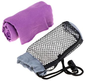 Microfiber Antibacteriële Ultralight Compact Sneldrogende Handdoek Met Tas Camping Wandelen Reizen Kits Zwemmen Handdoeken Paars