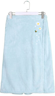 Microfiber Badjas Vrouw Douche Vrouwelijke Zachte Badhanddoek Voor Volwassenen Voor Thuis Textiel Bad En Sauna Handdoeken Badkamer Sneldrogend lucht blauw