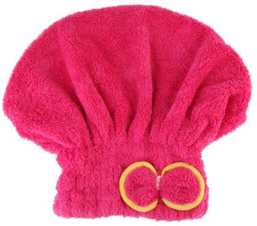 Microfiber Badmuts Badhanddoek Haar Droog Sneldrogend Dame Bad Zachte Douche Hoed Hoofd Wrap Badmuts diep rood