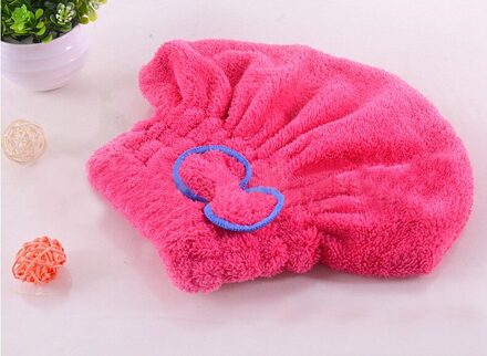 Microfiber Haar Handdoek Tulband Handdoek Snel Haar Drogen Handdoek Vrouwen Meisjes Dames Absorberende Douche Cap Badkamer Producten D2 heet roze