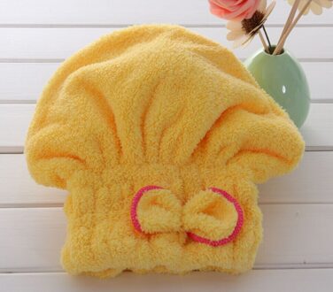 Microfiber Haar Handdoek Tulband Handdoek Snel Haar Drogen Handdoek Vrouwen Meisjes Dames Absorberende Douche Cap Heet Verkoop geel