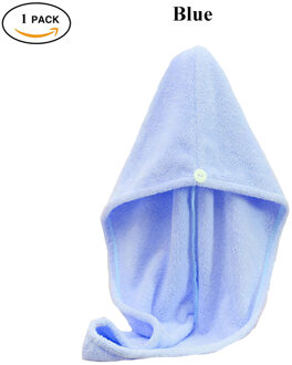Microfiber Haar Handdoek Wrap Voor Vrouwen Volwassen Badkamer Absorberende Sneldrogende Thuis Bad Dikkere Douche Lange Krullend Droog Haar cap Hair Towel blauw