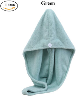 Microfiber Haar Handdoek Wrap Voor Vrouwen Volwassen Badkamer Absorberende Sneldrogende Thuis Bad Dikkere Douche Lange Krullend Droog Haar cap Hair Towel groen