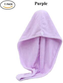 Microfiber Haar Handdoek Wrap Voor Vrouwen Volwassen Badkamer Absorberende Sneldrogende Thuis Bad Dikkere Douche Lange Krullend Droog Haar cap Hair Towel paars