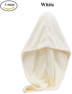 Microfiber Haar Handdoek Wrap Voor Vrouwen Volwassen Badkamer Absorberende Sneldrogende Thuis Bad Dikkere Douche Lange Krullend Droog Haar cap Hair Towel wit