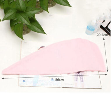 Microfiber Handdoek Snel Droog Haar Cap Magie Drogen Tulband Douche Cap Zwemmen Hat Bad Douche Zwembad Cap Föhn roze
