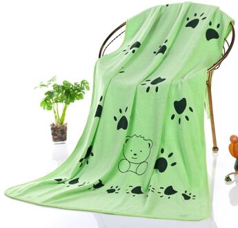 Microfiber Hond Handdoek Absorberende Water Bad Handdoeken Zacht Voor Puppy Katten Grote Honden Algemene Wassen Handdoek Huisdier Schoonmaakproducten groen