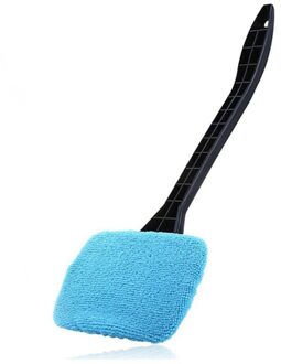 Microfiber Lange Handvat Autowasseretteborstel Auto Washer Auto Raam Schoon Voorruit Doek Auto Wassen Gereedschap Wasbare Shine Handige licht blauw