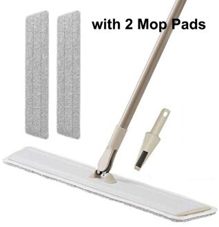 Microfiber Lichtgewicht Aluminium Plaat Plat Mop 2 Herbruikbare Vloer Mop Pads En 1 Vuil Verwijderen Schraper Voor Huis En Keuken