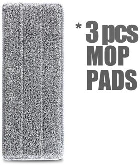 Microfiber Mop Floor Cleaning System Hardhouten Vloer Mop Met 2 Wasbare Pads Perfect Cleaner Voor Hardhout, laminaat & Tegelvloer 3 stk rags