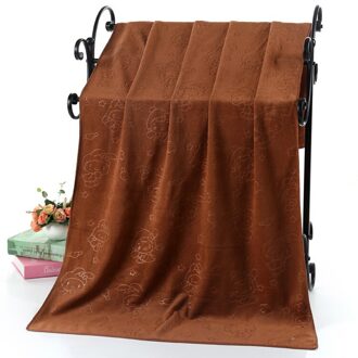 Microfiber Reliëf Badhanddoek Sneldrogende Strand Handdoek Cartoon Badhanddoek 70*140Cm Microfiber Handdoek Bruin