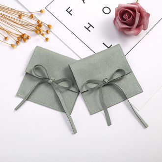 Microfiber Velvet Jewelry Presents Bag for Earrings Necklace Christmas Jewellery Wedding Gift Pouches Package Can Personalized