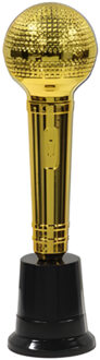Microfoon award - goud - 23 cm - muziek prijs - karaoke avond