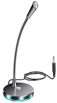 Microfoon Computer Desktop 360 Graden Vrij Aanpassen Microfoon Game Live Conferentie Chatten Opname Wired 3.5Mm Voor Pc