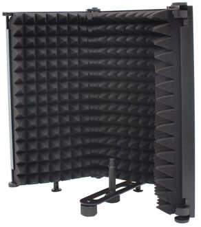 Microfoon Isolatie Schild Wind Screen Opvouwbare Verstelbare Sound Absorberende Vocale Opname Panel Sound-Proof Plaat Forrecording 3-Panel