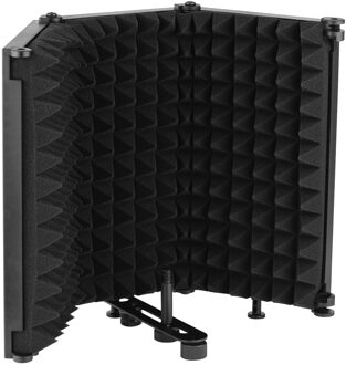 Microfoon Wind Screen Shield Draagbare Tafelblad Geluidsabsorberend Schuim Reflectie Filter Mic Geluiddichte Schild Voor Audio-opname 3-Panel