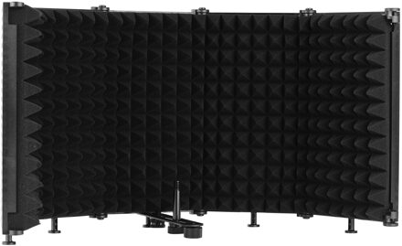Microfoon Wind Screen Shield Draagbare Tafelblad Geluidsabsorberend Schuim Reflectie Filter Mic Geluiddichte Schild Voor Audio-opname 5-Panel