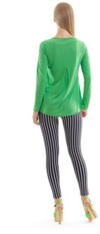 Micromodaal kasjmierblend shirt met lange mouwen Groen