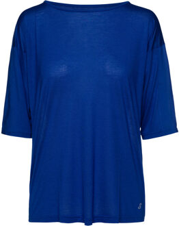 Micromodale top van kasjmier Blauw