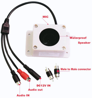 Microphone Speaker In 1 Device for Security Camera Outdoor Waterproof for IP Camera Audio Recording Two Way Radio Interphone