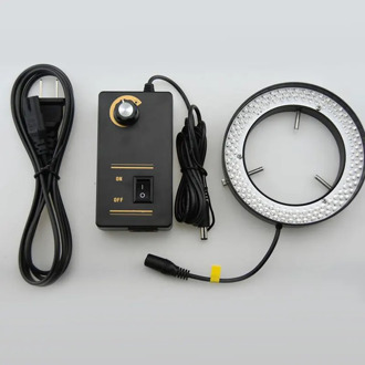 Microscope Adjustable 156 LED Ring Light 81mm Large Inner Diameter Illuminator Lamp for Stereo Microscope Camera Illumination
