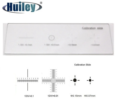 Microscope Calibration Stage Micrometer Glass slide Reticle Measuring Ruler for Stereo Biological Microscope Cross Dot Scale