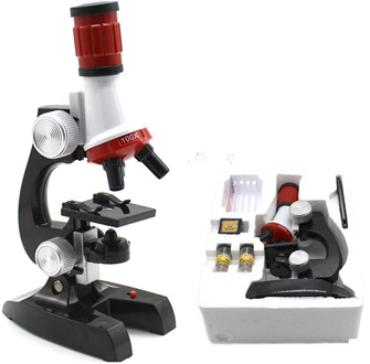 Microscope Kit Lab LED 100X-1200X Home School Educational Toy Gift Biological Microscope For Kids Child
