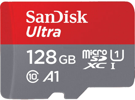 MicroSD Class 10 Ultra 128GB Micro SD-kaart Grijs