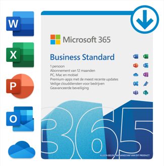 Microsoft 365 Business Standard (12 maanden/1 apparaat) Digitale licentie Software