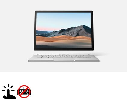 Microsoft Surface Book 3 (Zonder Toetsenbord) - Intel Core i7-10e Generatie - 15 inch - Touch - 16GB RAM - 256GB SSD - Windows 11 Home Zilver - small