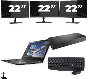 Microsoft Surface Laptop 4 - Intel Core i7-11e Generatie - 13 inch - Touch - 16GB RAM - 128GB SSD - Windows 11 Home + 3x 22 inch Monitor