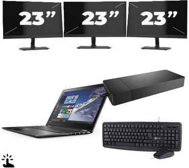 Microsoft Surface Laptop 4 - Intel Core i7-11e Generatie - 13 inch - Touch - 16GB RAM - 256GB SSD - Windows 11 Home + 3x 23 inch Monitor