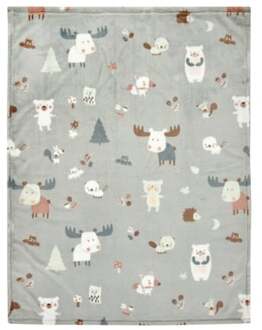 Microvezel deken Baby Forest 75 x 100 cm Grijs - 100x75 cm