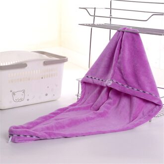 Microvezel Na Douche Haar Drogen Handdoek Super Absorberende Sneldrogende Dikker Haar Hoed Vrouwen Dames Bad Cap Tulband Hoofd wrap paars