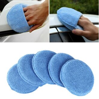 Microvezel Polijsten Foam Blauwe Spons Pads Spons Met Pocket Applicator Pads Voor Detail Waxen Auto Care Schone Handdoek 1stk