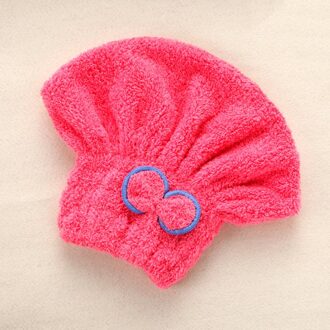 Microvezel Quick Haardrooginrichtingen Bad Spa Strik Wrap Handdoek Hat Cap Voor Bad Badkamer Accessoires AIA99 Rood