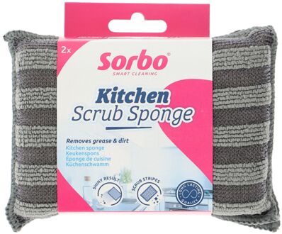 Microvezel spons 2-in-1 set a 2st Grijs