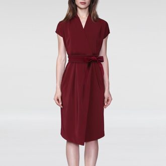 Mid-lengte kledingeffect portemonnee en riem toegevoegd Bourgogne