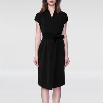 Mid-lengte kledingeffect portemonnee en riem toegevoegd Zwart