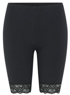 Mid-length Capri Leggings With Lace * Actie * Zwart,Wit - Small,Medium,Large,X-Large,XX-Large